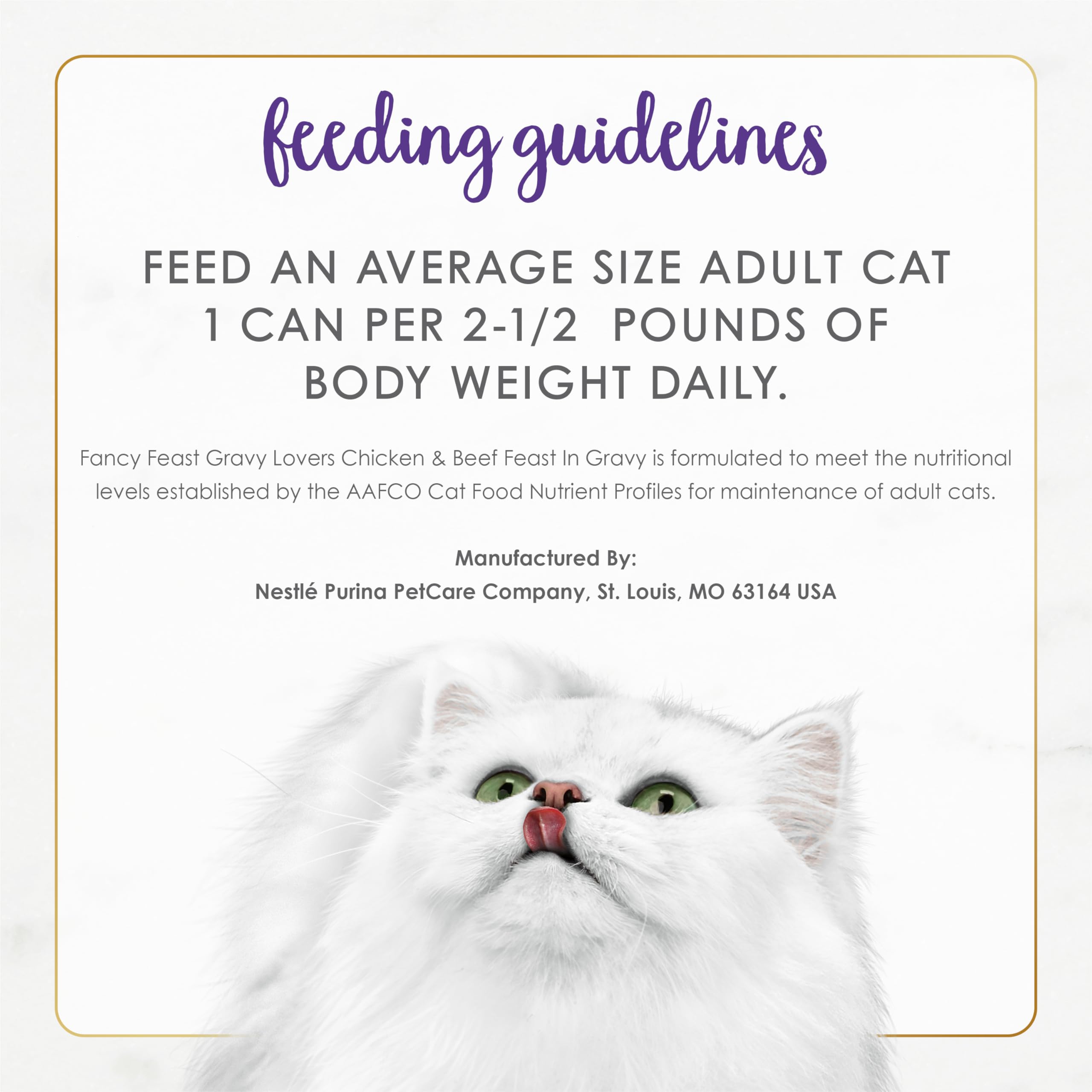 Fancy Feast can held in hand illustrating easy portion and portability