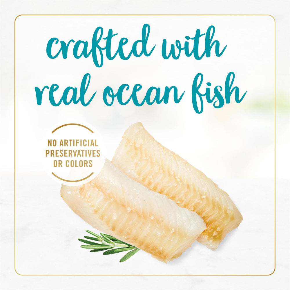 Fancy Feast pescado como ingrediente principal, sabor marino real