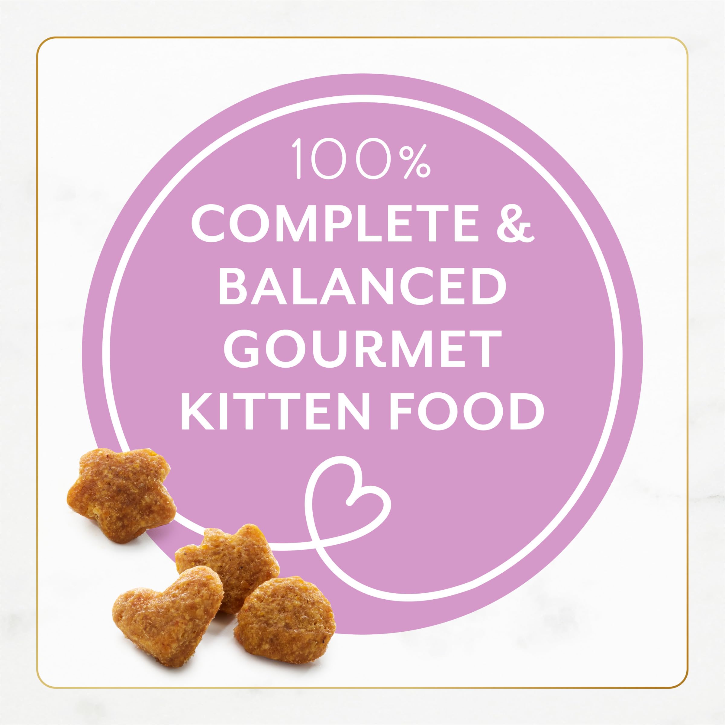 Fancy Feast bol lleno de pienso listo para alimentar gatitos