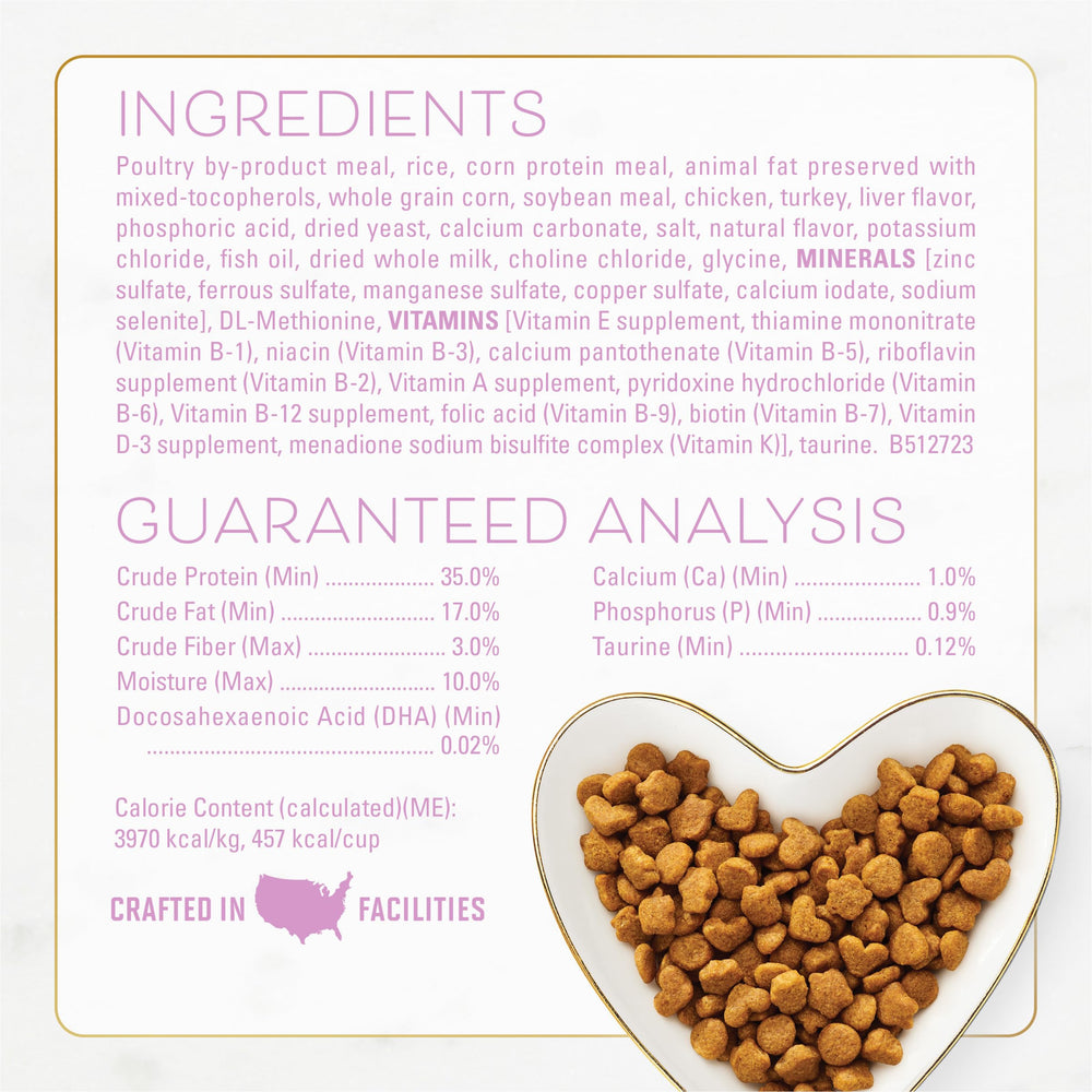 Fancy Feast comparación de croqueta con mano para tamaño práctico