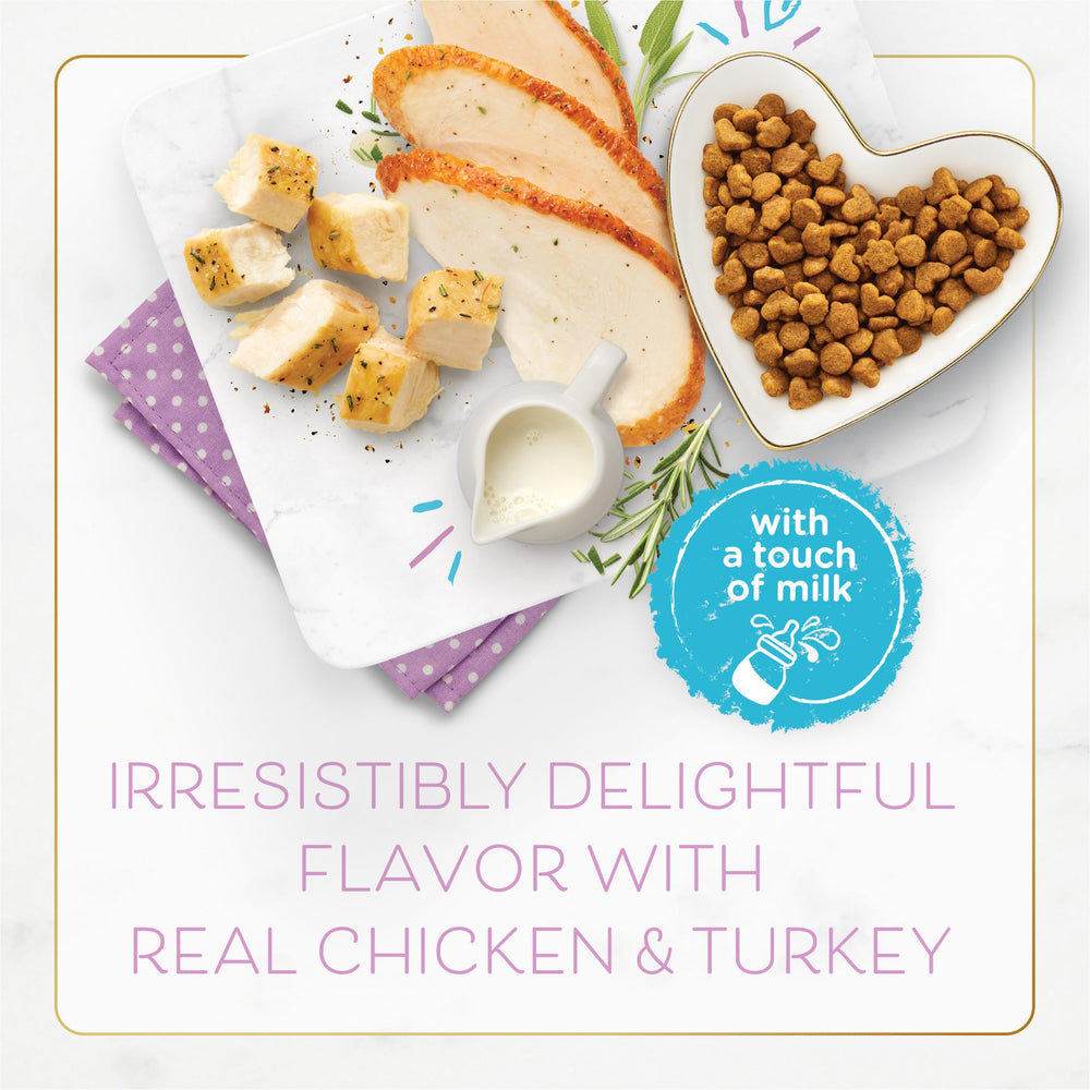 Fancy Feast ingredientes con pollo y pavo reales en detalle
