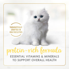 Fancy Feast kitten salmon pull-tab can detail showing convenience and quick opening benefit