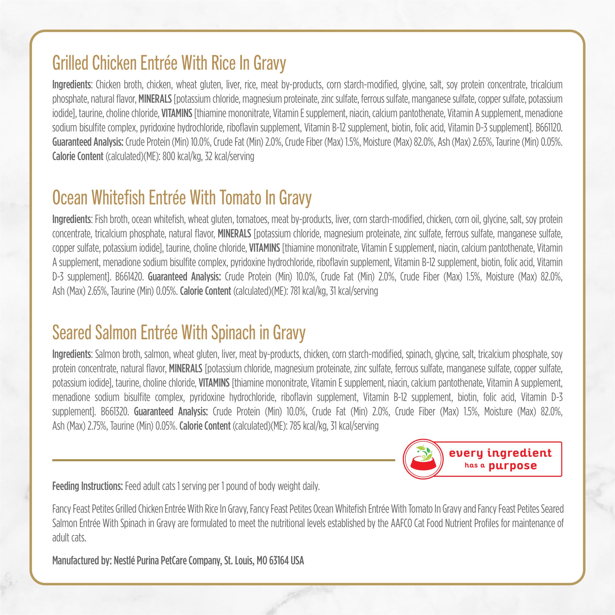 Fancy Feast pollo con arroz en gravy, textura suave y nutritiva
