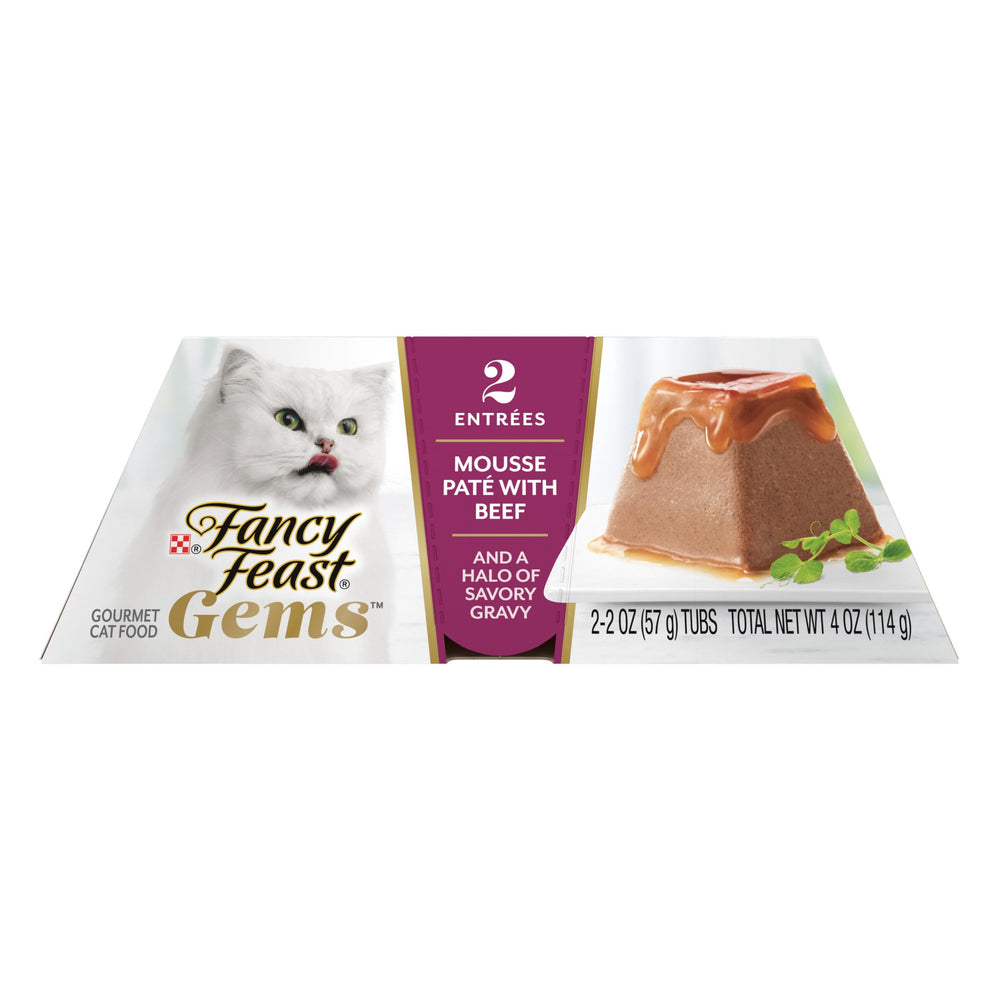 Fancy Feast presentación en mesa que sugiere uso diario y experiencia gourmet