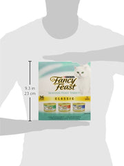 Fancy Feast Purina etiqueta destacando ingredientes marinos de calidad