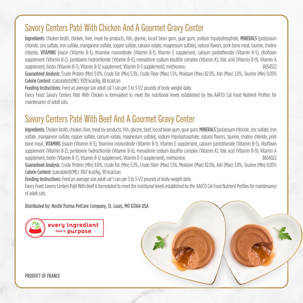 Fancy Feast porción en plato para gato, presentación lista para servir