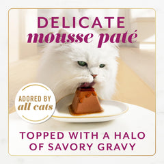 Fancy Feast detalle de la mousse cremosa que mejora la aceptabilidad del alimento
