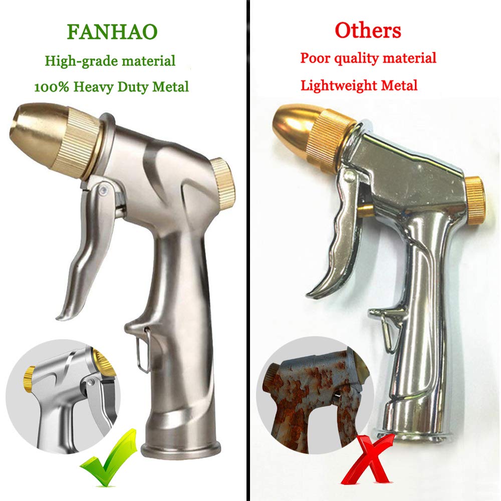 FANHAO boquilla en mano para comparar tamaño y ergonomía