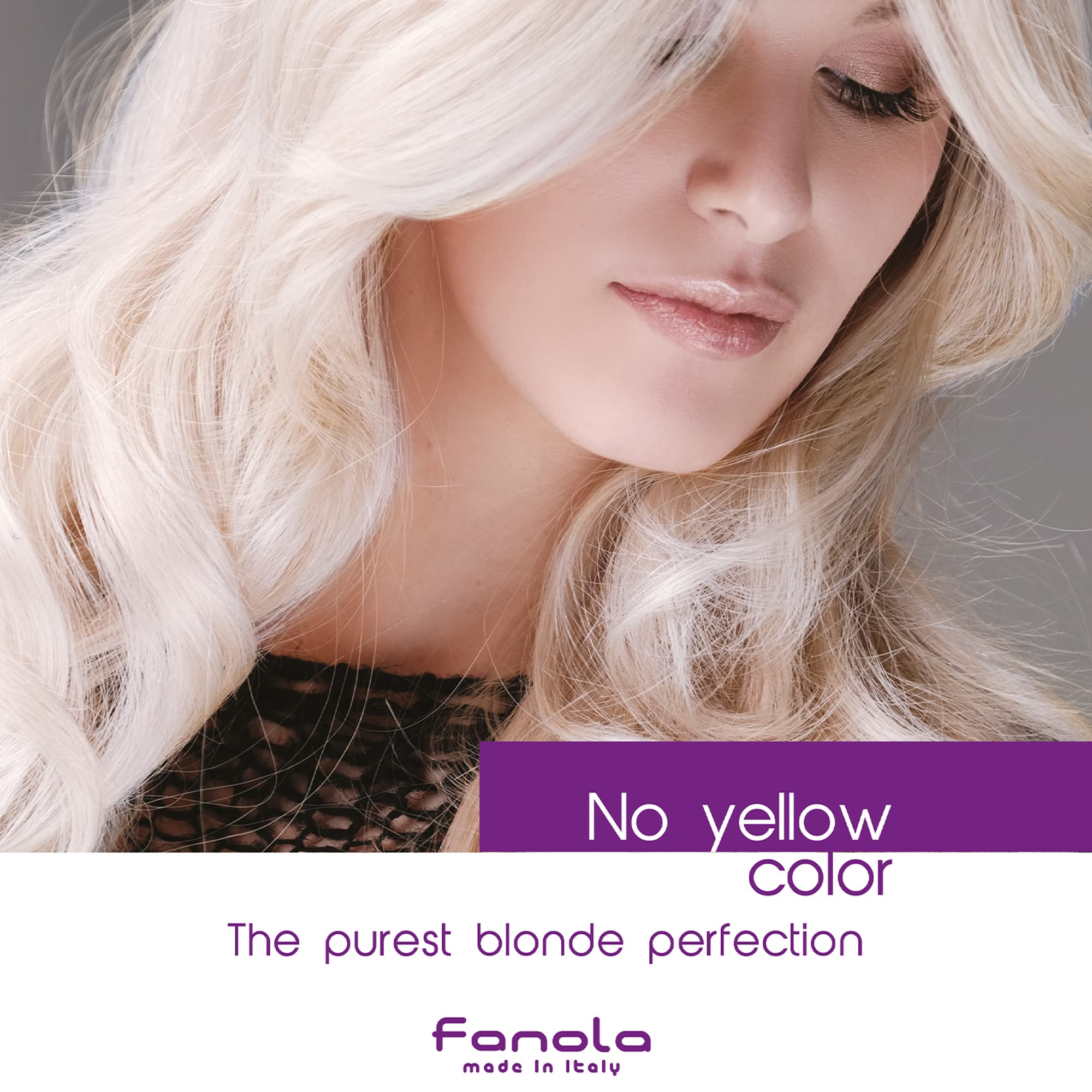 Fanola No Yellow junto a No Yellow Mask indicando compatibilidad y cuidado hidratante