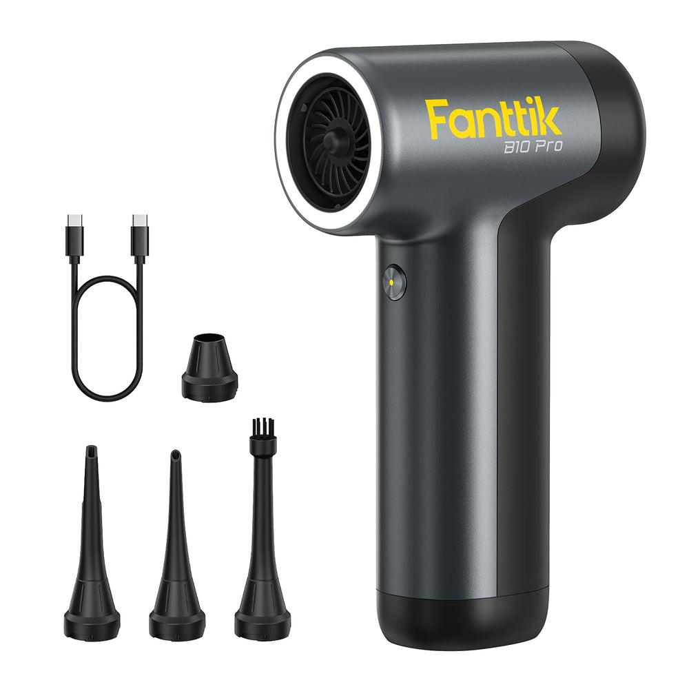 Fanttik B10 Pro vista frontal gris mostrando controles y diseño compacto
