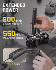 Fanttik E2 Ultra estuche RevoStor abierto mostrando almacenamiento rotatorio magnético