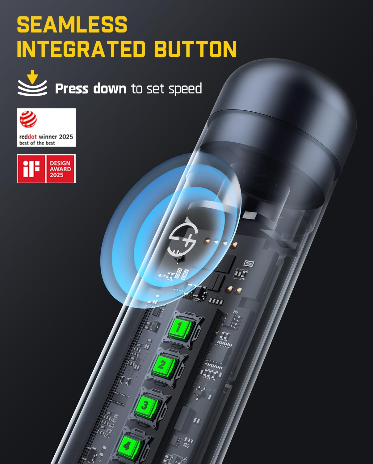 Detalle del collet Fanttik F2 Master mostrando compatibilidad 3/32" (2,3 mm) y sujeción segura