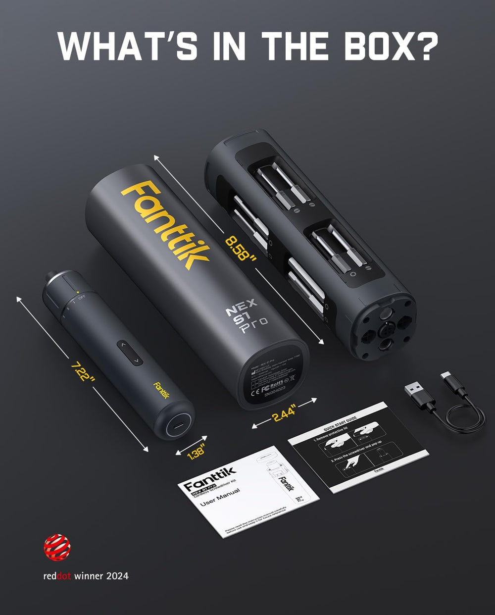 Fanttik S1 Pro portabrocas magnético sujetando la punta para conexión estable