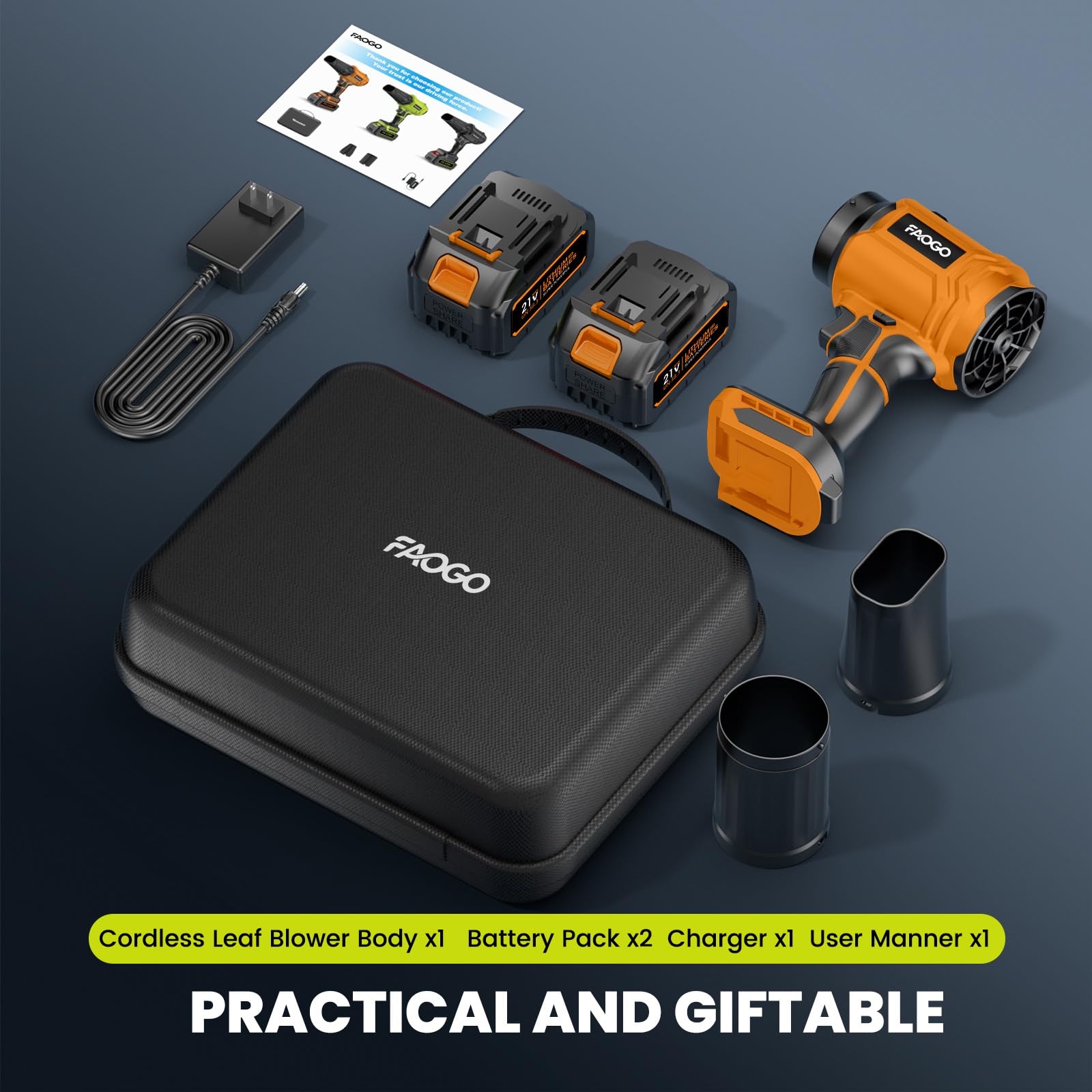 FAOGO kit completo en bolsa listo para transporte y almacenamiento organizado