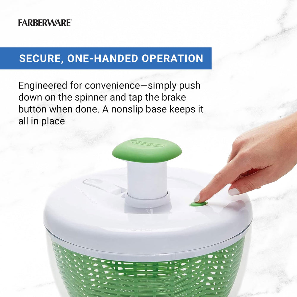 Farberware clear bowl used as serving dish for salad, attractive presentation benefit