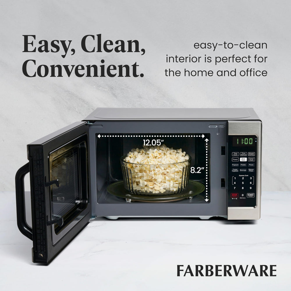 Farberware colocado en encimera mostrando tamaño compacto en cocina moderna