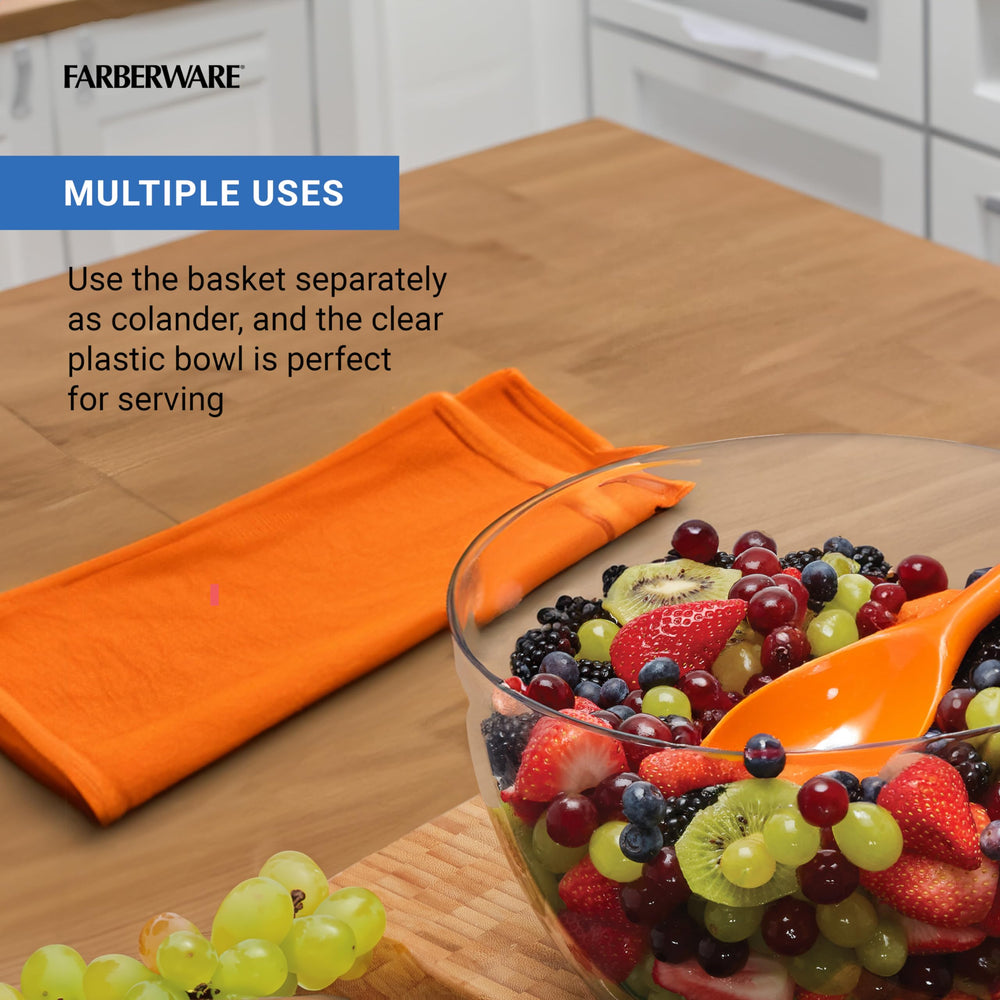 Farberware nonslip base detail keeping spinner stable and protecting countertops