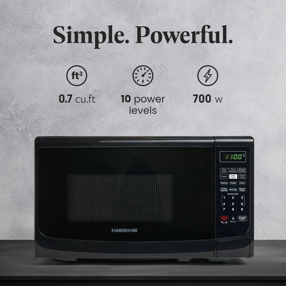 Farberware panel digital destaca controles fáciles para cocinar rápido