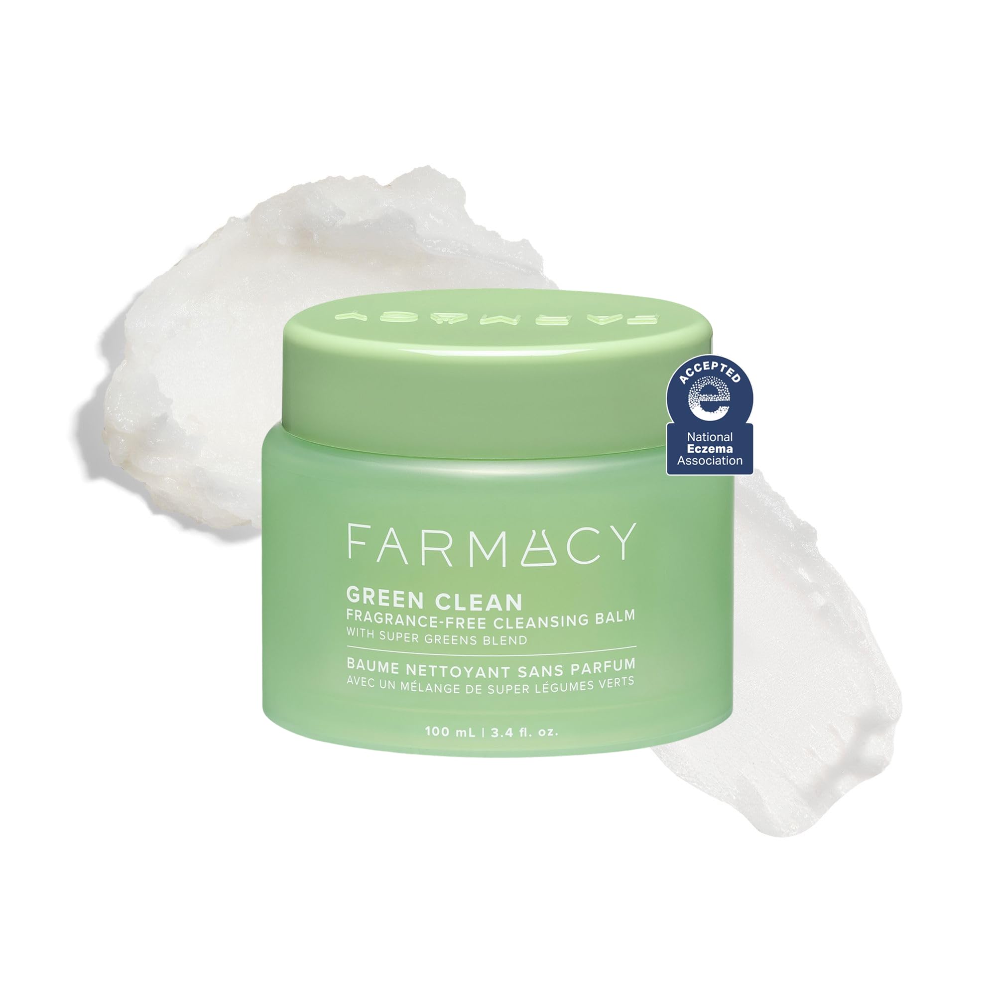 Farmacy frasco Green Clean 100 ml frente mostrando diseño y beneficio limpieza efectiva