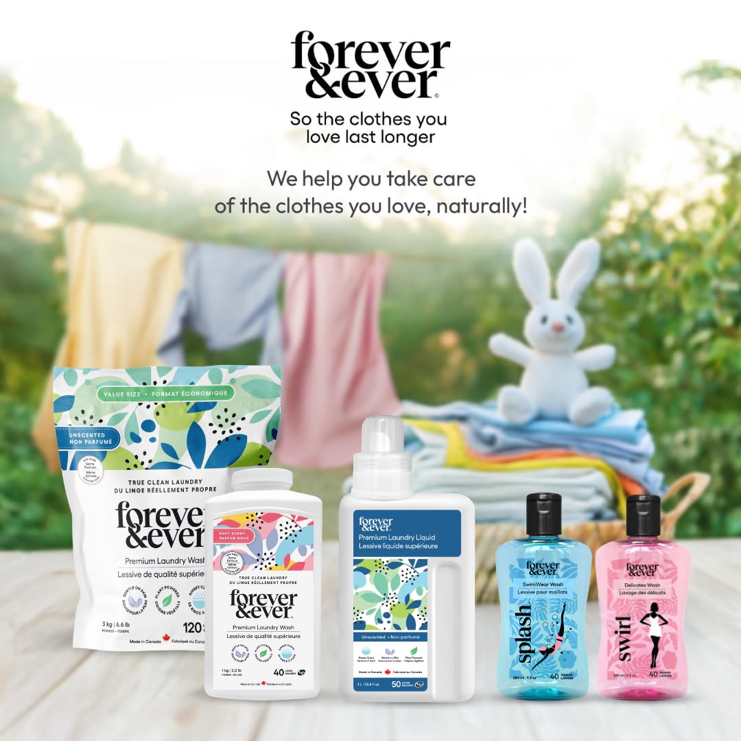 Fashion Care escena de playa con kit de limpieza para cuidado de swimwear
