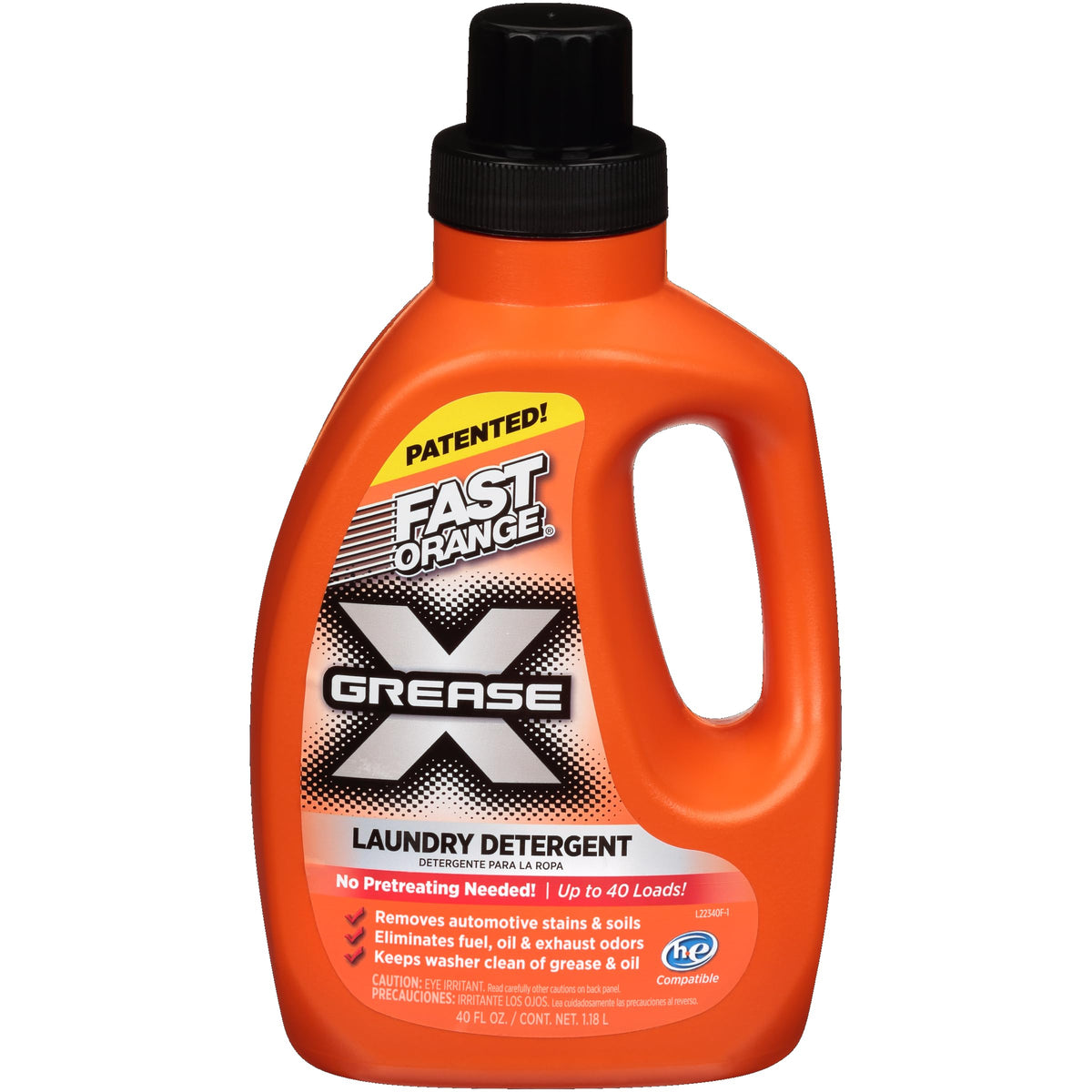 Fast Orange envase frontal mostrando etiqueta y beneficio de limpieza intensa