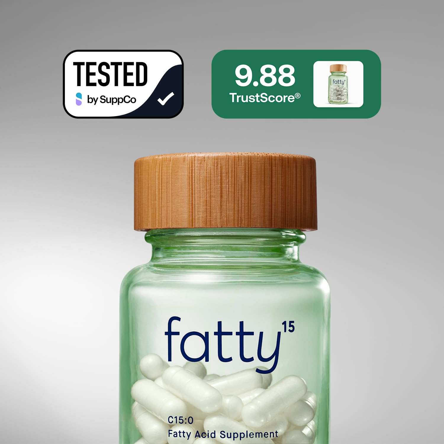 Fatty15 tabla nutricional enfocada en datos del ingrediente C15:0