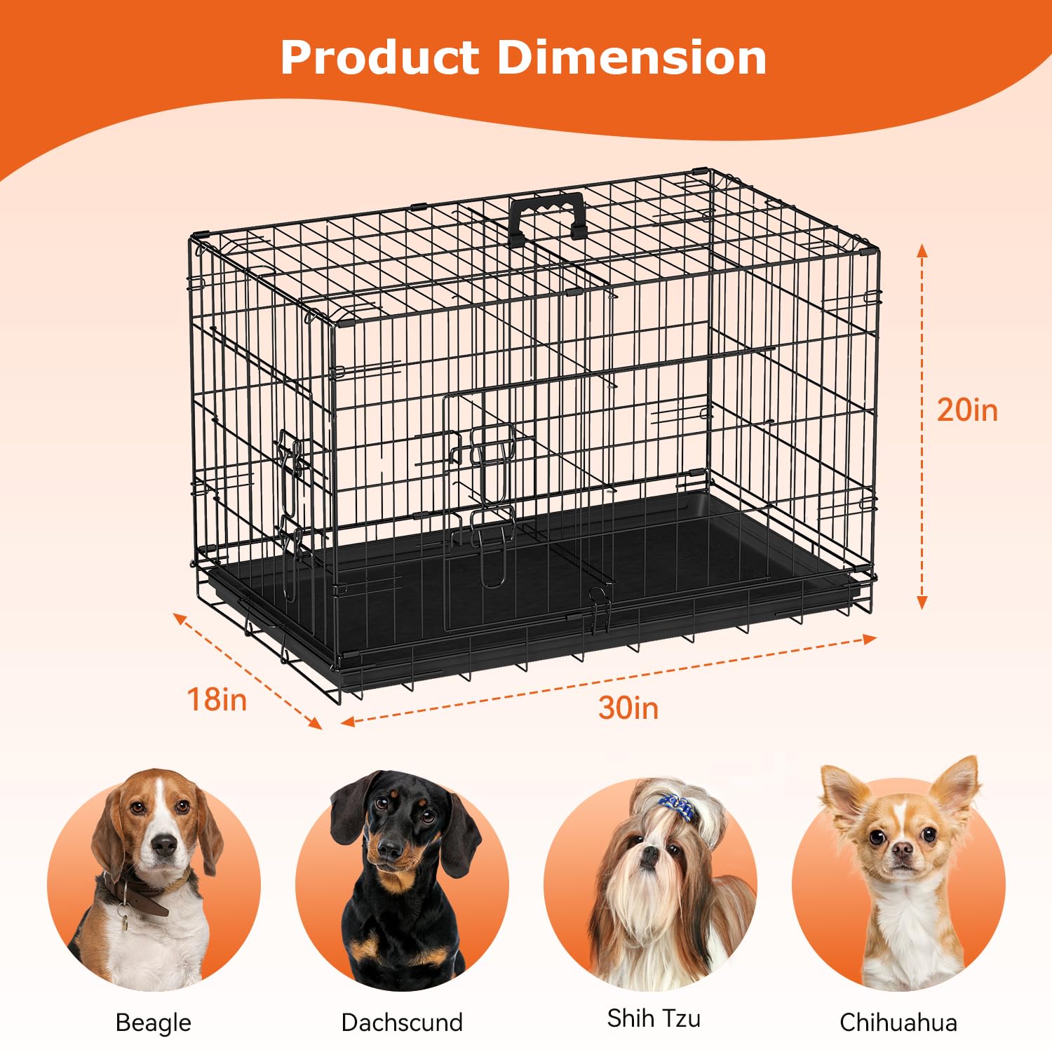 FDW jaula junto a una silla para comparar tamaño y capacidad
