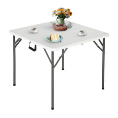 FDW mesa plegable frontal mostrando diseño estable y fácil limpieza