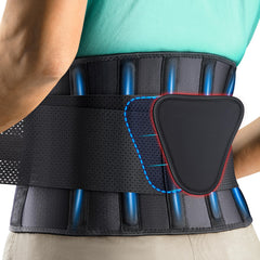 FEATOL faja frontal mostrando ajuste y cobertura lumbar beneficios de soporte