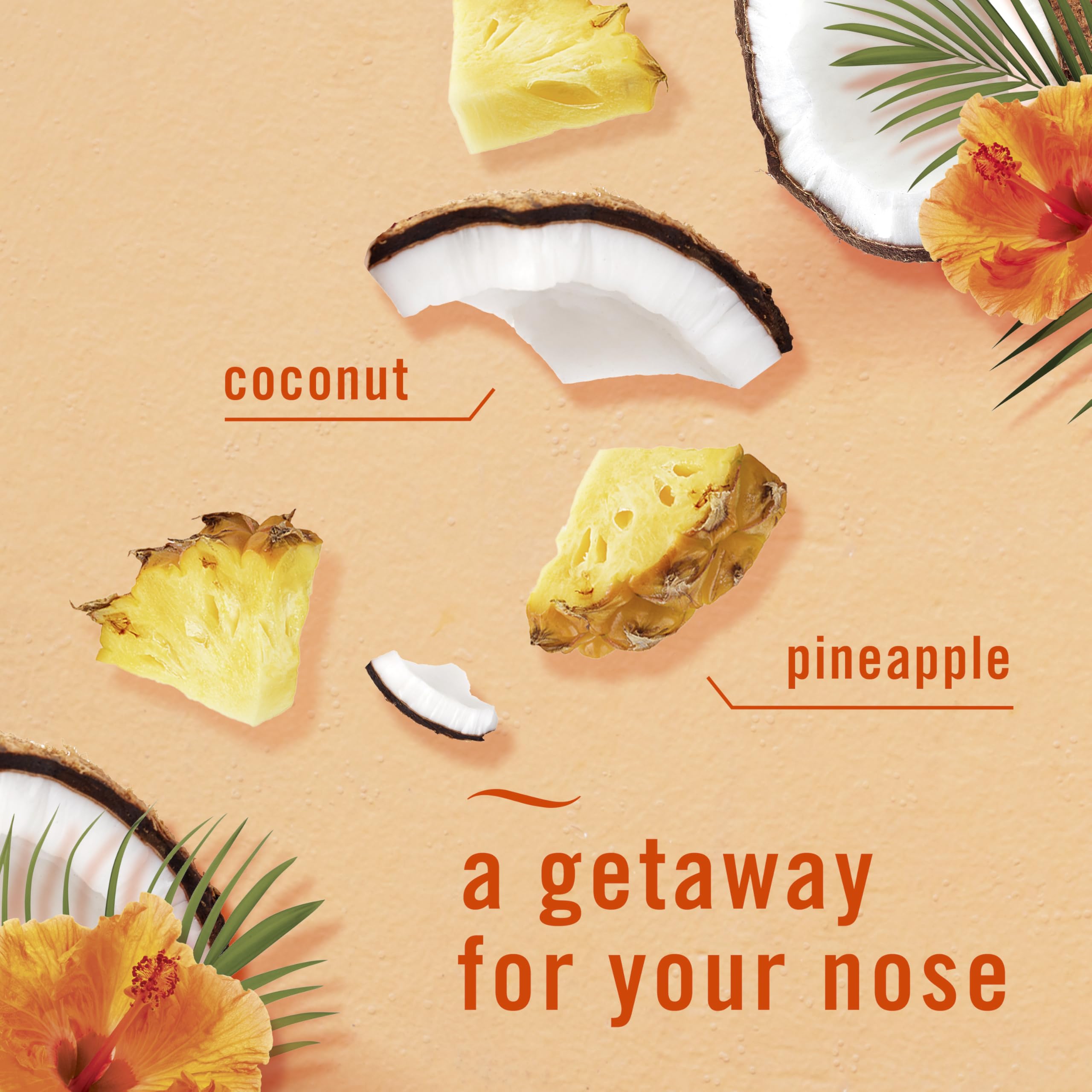 Febreze recargas Hawaiian Aloha mostrando aroma tropical incluido