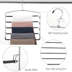FeeraHozer hanger loaded with jeans showing space-saving closet advantage