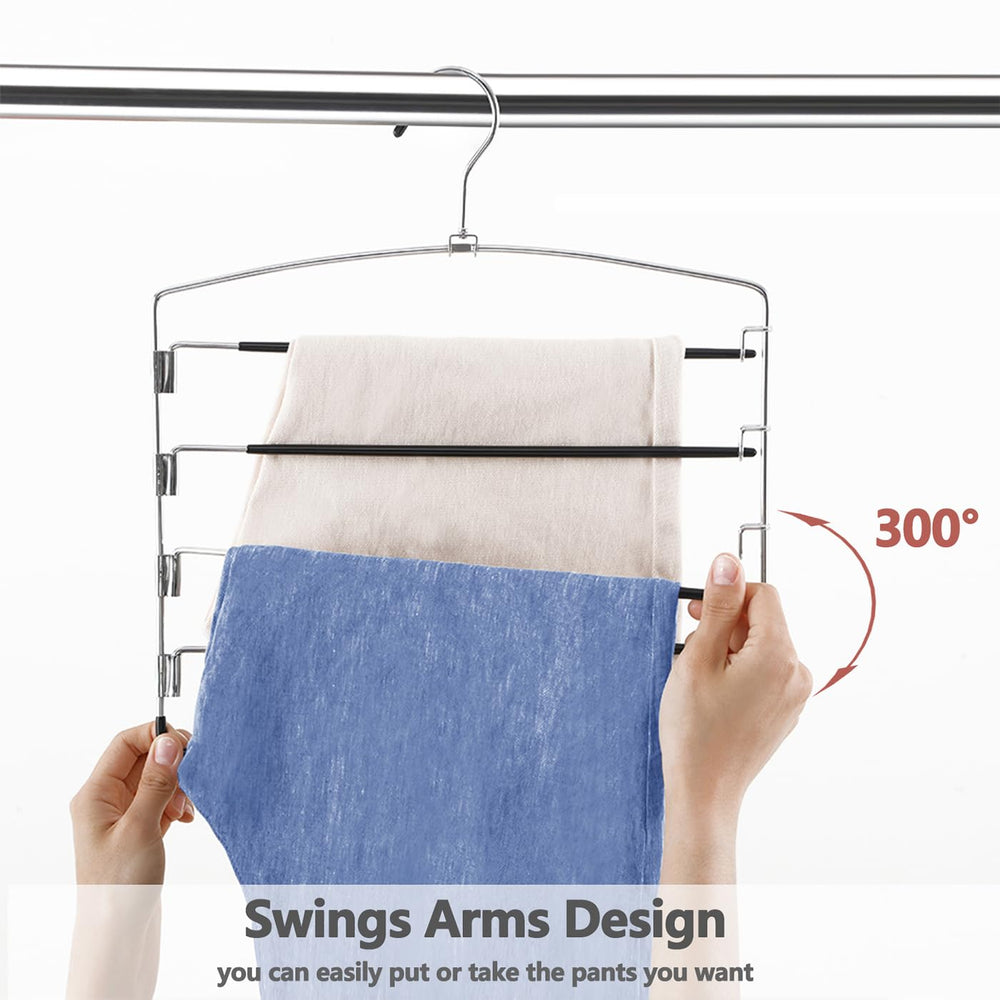 FeeraHozer hanger next to a standard hanger showing vertical saving benefit