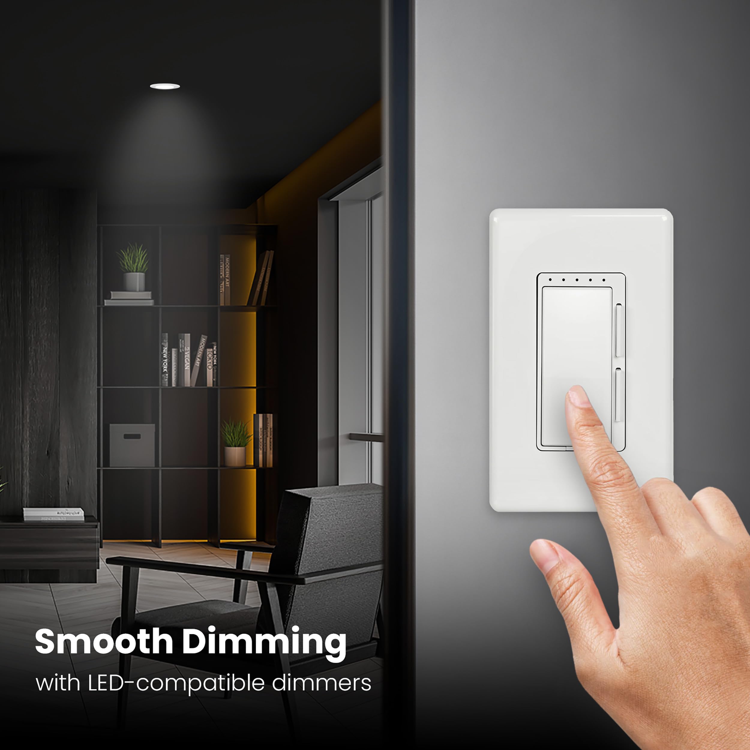 Feit Electric downlight instalado en cocina, iluminación clara para tareas
