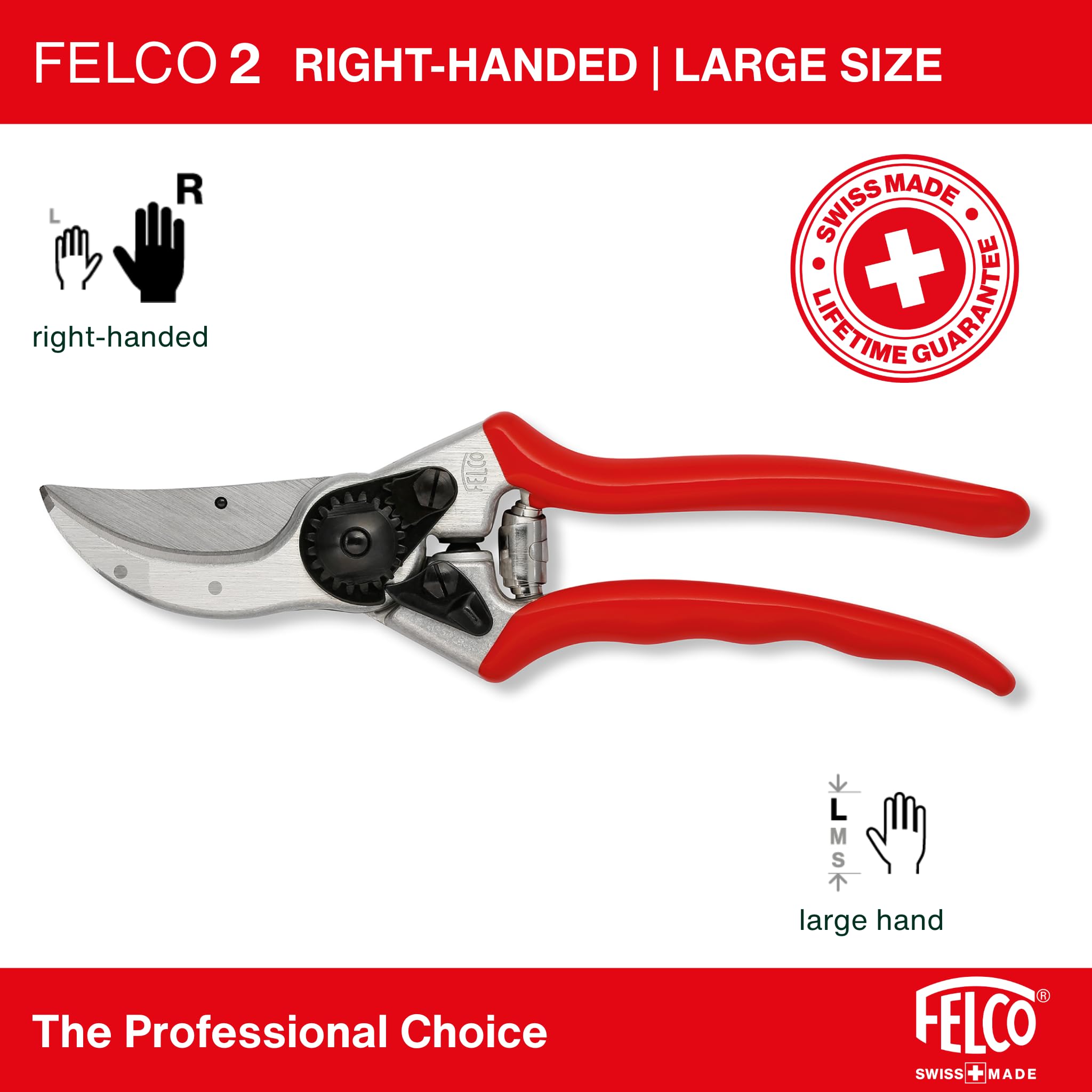 FELCO F2 detalle de cuchilla de acero endurecido para cortes limpios y duraderos