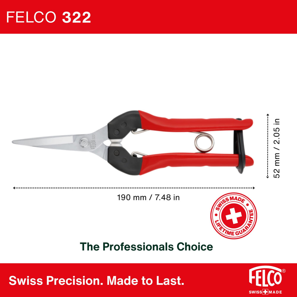 FELCO F322 en uso podando un arbusto, control y seguridad para el jardinero