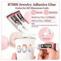 FELLOWEAN tres tubos de pegamento B7000 10ml para fijar rhinestones con seguridad