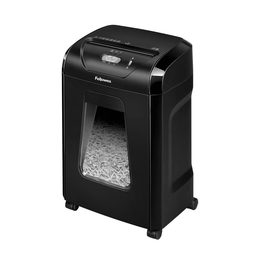 Fellowes 14C10 vista frontal con ranura de entrada, seguridad mejorada