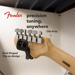 Fender FCT-2 detalle del clip dual, ajuste seguro en clavijero