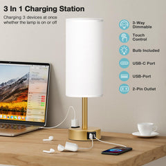 Fenmzee puertos USB-C, USB-A y enchufe integrados para carga simultánea