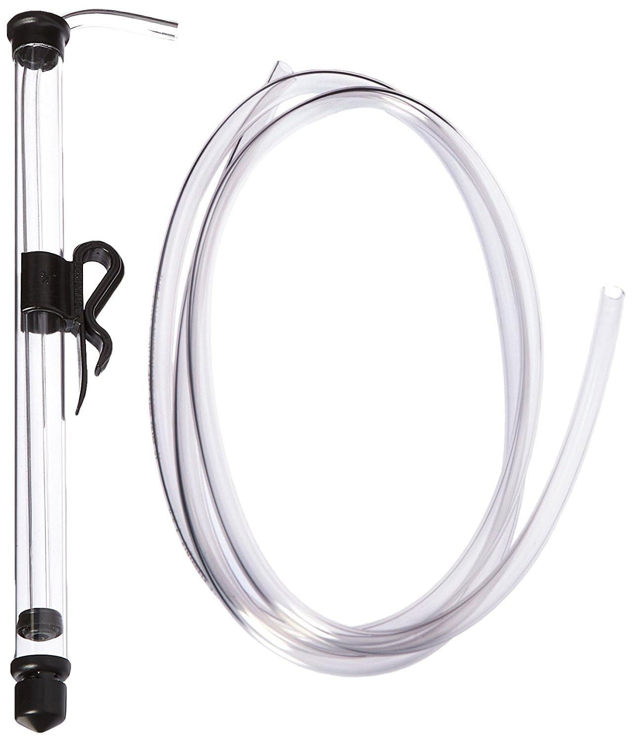 Fermtech sifón mini frontal mostrando estructura y tamaño para trasvase eficiente