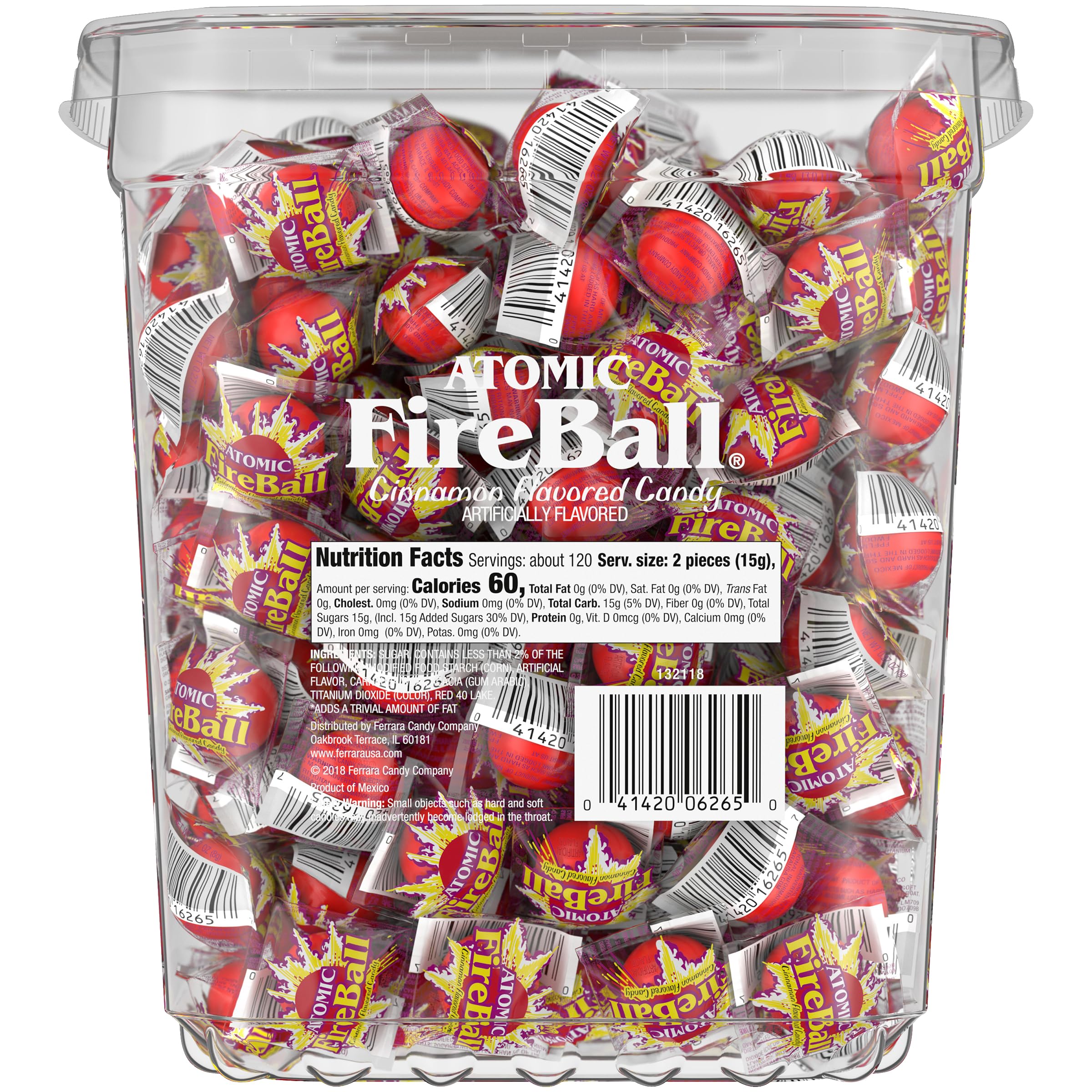 Ferrara Wonka Atomic Fireball ambientación en mesa de fiesta para ideas de uso