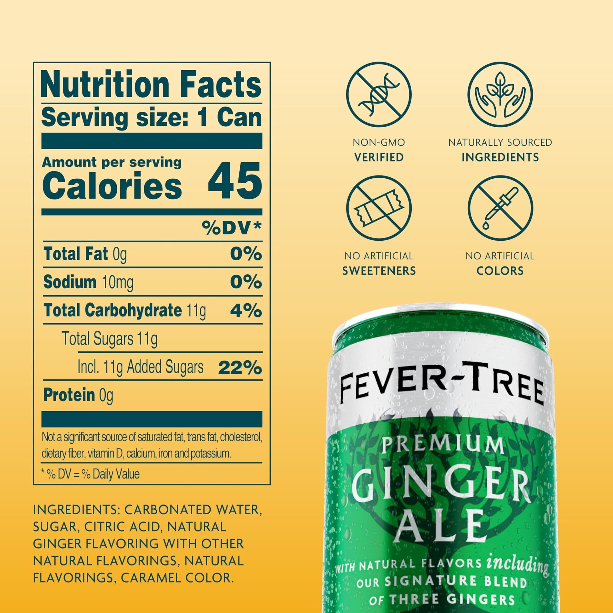 Fever-Tree detalle de etiqueta que resalta ingredientes naturales