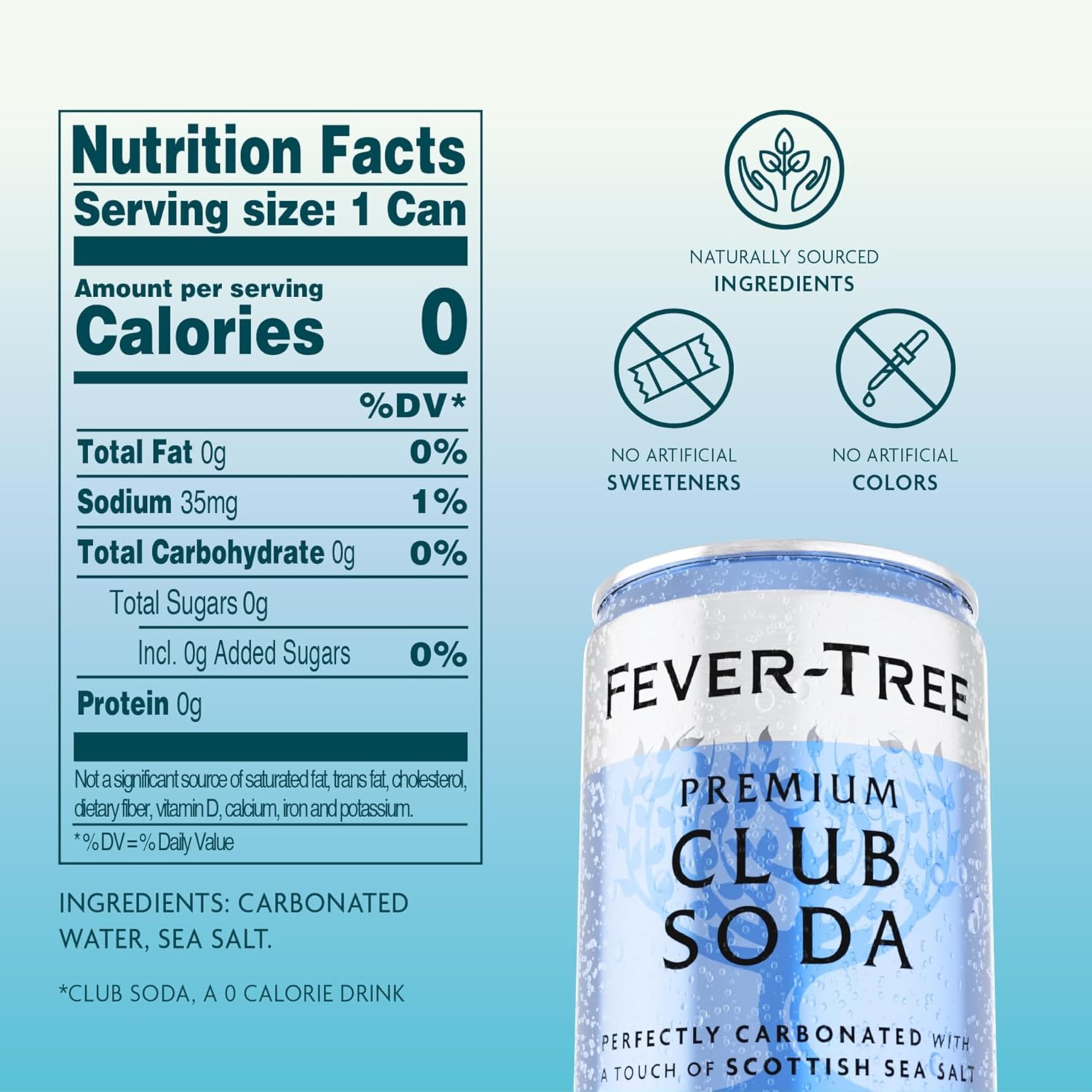 Fever-Tree primer plano de burbujas en lata que revela textura sedosa y sensación fresca