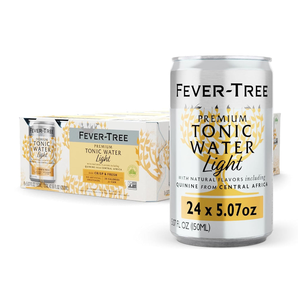 Fever-Tree frente de lata mostrando diseño premium y refresco