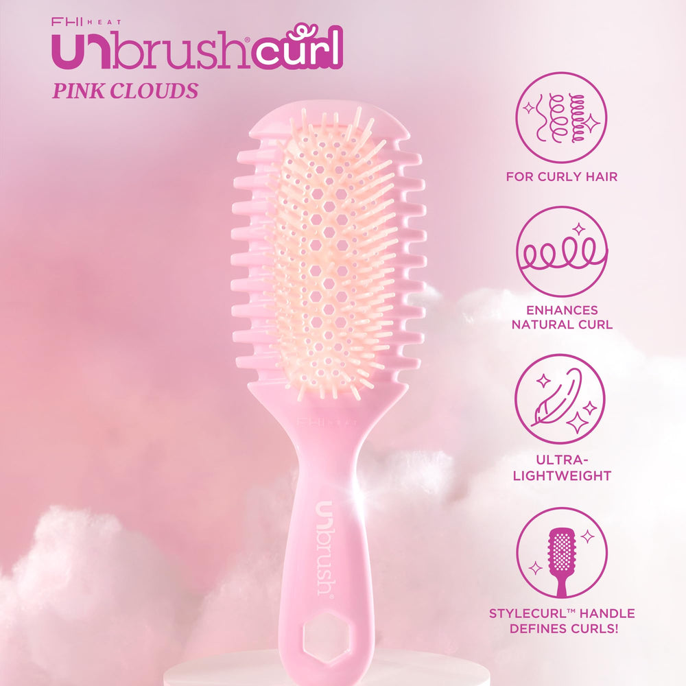 FHI Heat cepillo en uso sobre cabello mojado para desenredar con menos daño