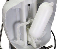Field King detalle de la bomba interna No Leak mostrando sellos Viton para evitar fugas