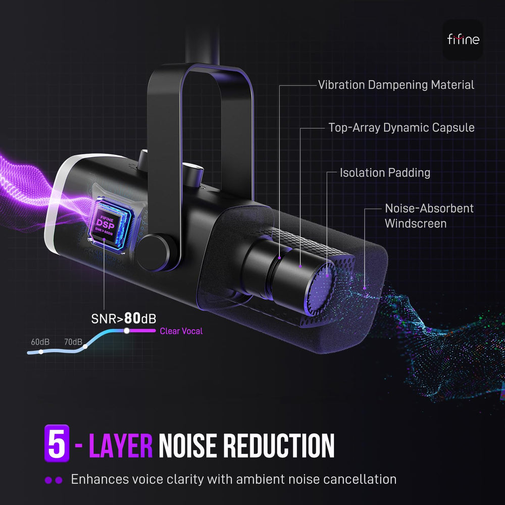 FIFINE AmpliGame AM8 anillo RGB iluminado que personaliza ambiente gaming