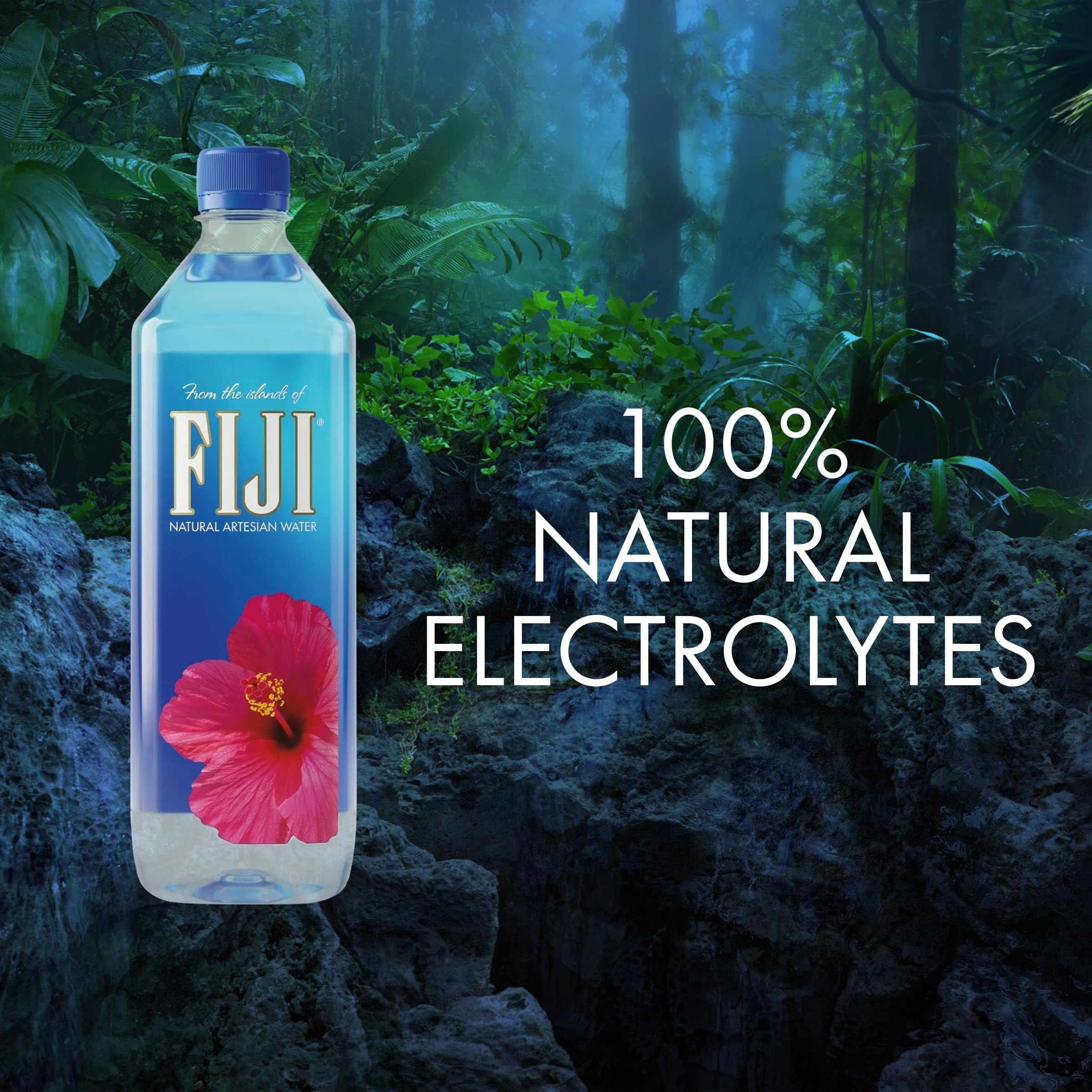 FIJI etiqueta y logotipo en primer plano que transmite calidad premium