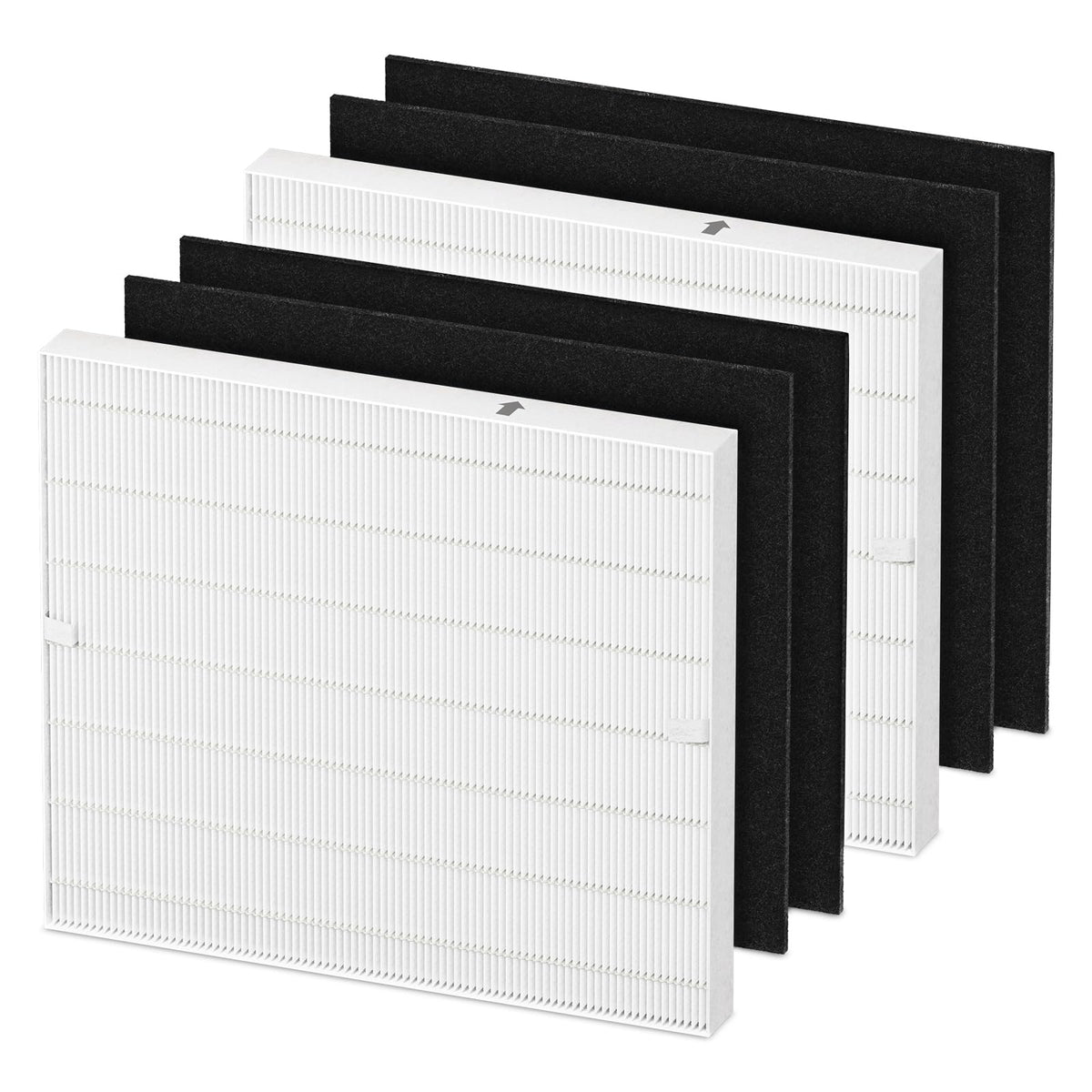 Fil-fresh frontal del pack mostrando recambios y compatibilidad para Airmega