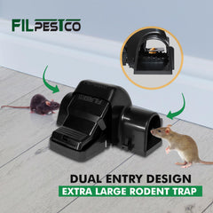 Filpestco baited and set trap in position showing easy placement and effective readiness